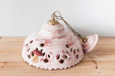 Ancien Lustre en Terre Cuite Plafonnier Style Provençal Atypique Vintage