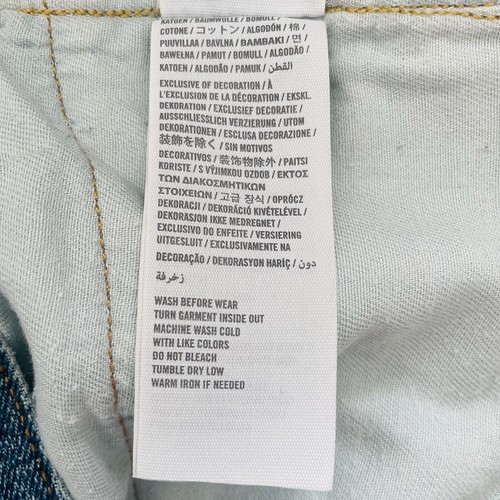 Hollister Jeans Herren 31x30 blau klassisch gerade Whiskered Button Fly 100 Baumwolle - Bild 12 von 12