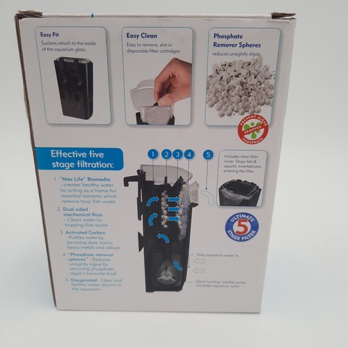 NEW Interpet Life Flow Internal Power Filter for 3-10Gal Aquarium with cartridge - Picture 4 of 10