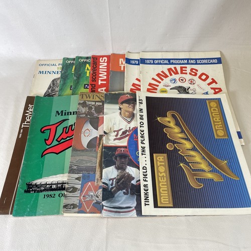 Vtg~Minnesota Twins~ Official Program and Scorecard Lot Of 9+ ~1975-79 & 81-83