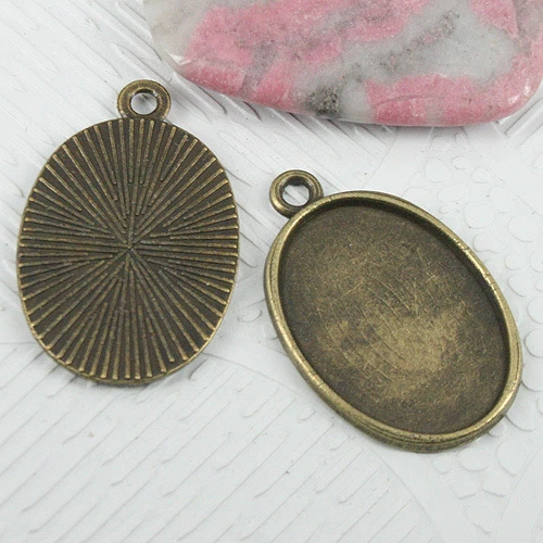 16pcs 31x20mm antiqued bronze color cabochon settings EF0722 - Image 1 of 1
