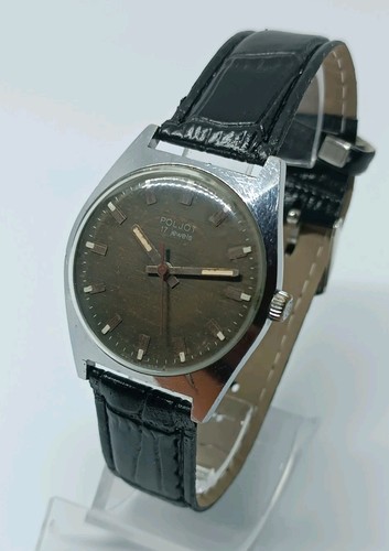 ✩Watch Vintage POLJOT USSR SOVIET 17 jewels Mechanical Mens Wrist Watch 1970's✩ - Picture 1 of 12