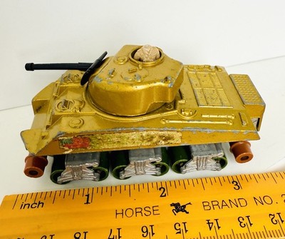 Vintage 1974 Matchbox Battle Kings K-101 Diecast Sherman Tank 3.5