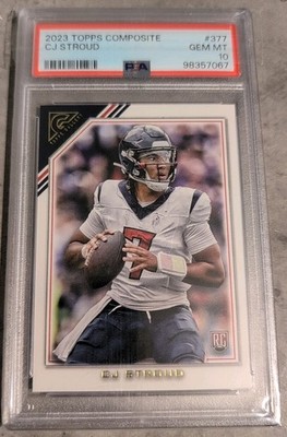 2023 CJ Stroud Topps Composite RC #377 PSA10 Texans