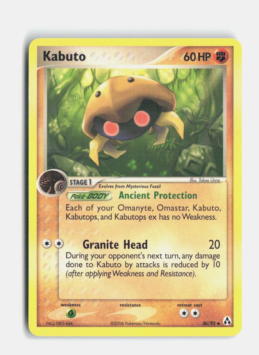 Kabuto 36/92 EX Legend Maker Pokemon LP