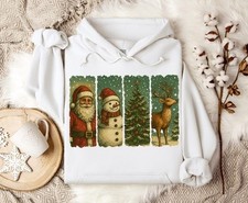 Christmas Family Hoodie: Santa Snowman and Reindeer Hoodies
