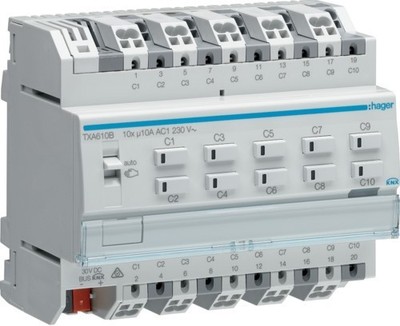 HAGER TXA610B SCHALTAKTOR 10FACH + JALOUSIEAKTOR 5FACH + NEU + OVP
