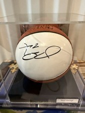 Paul George Signed Mini Basketball with Display Case