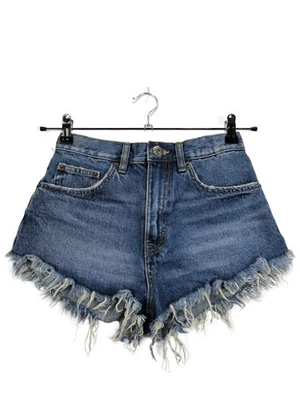 PULL & BEAR Short en jean Dames Pantalon court T EU 34 bleu style décontracté - Photo 1/4