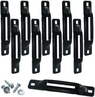 10pcs E-Track Single Slot Tie Downs Strap Down Black 