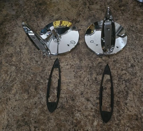 For 1963-1965 Nova, Chevelle ,El Camino Round Bowtie Teardrop Door Mirrors 1pr.