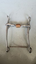 Shanked 3 Piece Unbranded Bit With Copper Roller, May Be For Gaited Horse