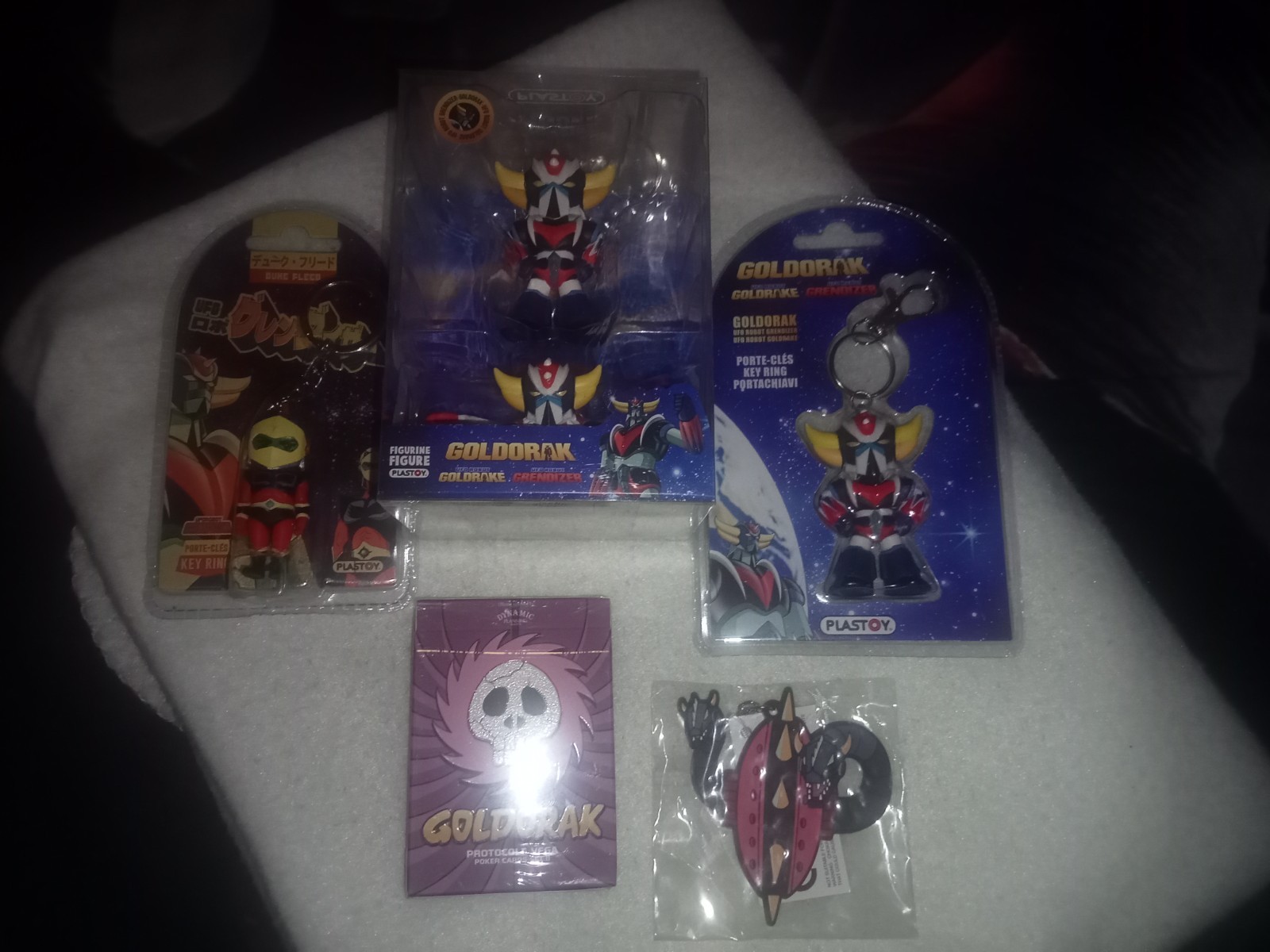 Goldorak lot neuf figurines porte clés Plastoy Grendizer Occaz'geek en PVC