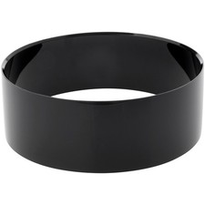Plymor Black Acrylic Beveled Ball or Sphere Display Holder Stand, 2.5" H x 7" W