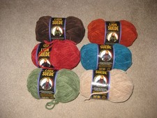 6 skeins of Lion Brand Yarn Lion Suede 3 oz Made In USA