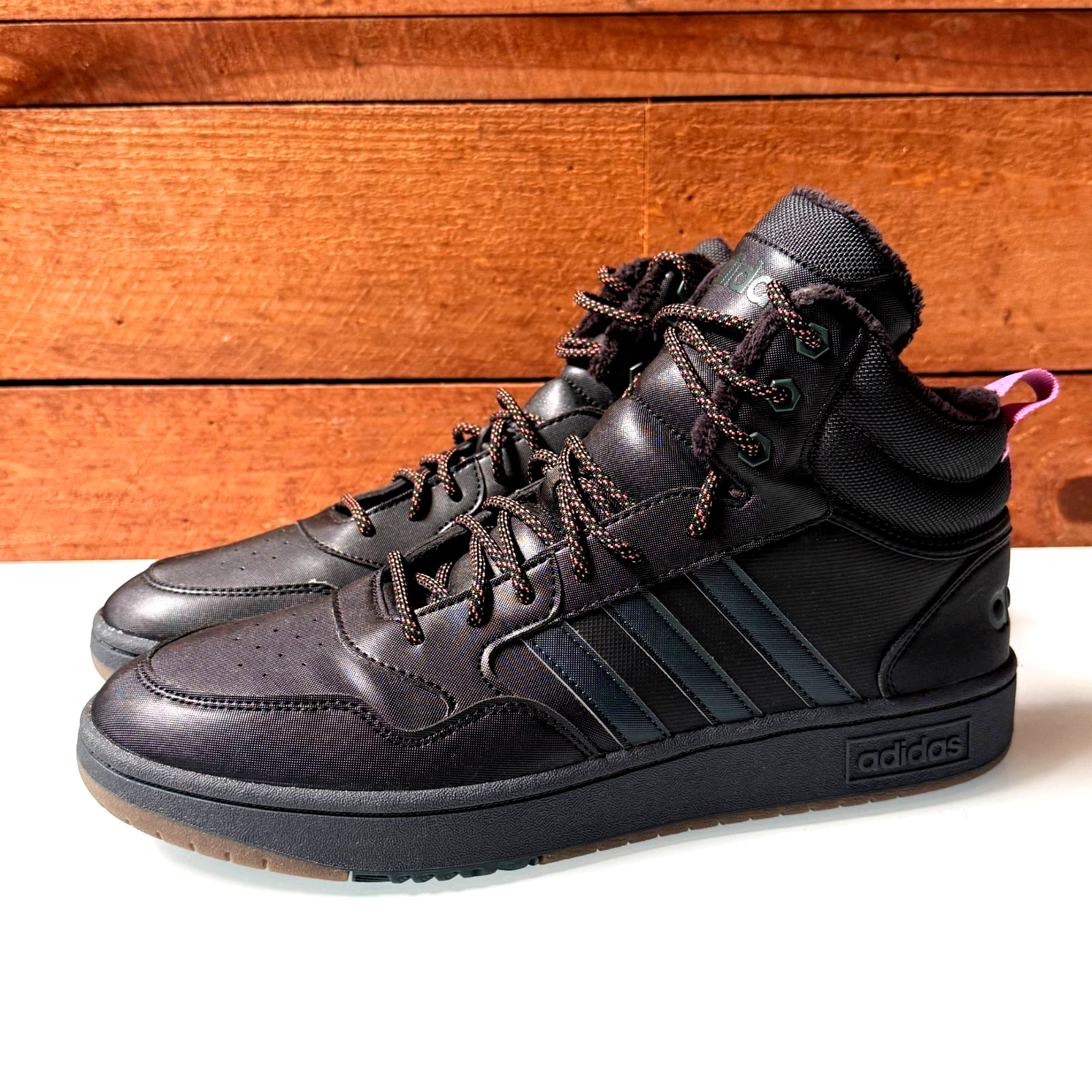 Adidas Hoops 3.0 Mid 13″ Winter Sneaker Shoes Mens Black Athletic Gym Basketball Adidas Hoops 3.0 Mid 13″ Winter Sneaker Shoes Mens Black Athletic Gym Basketball