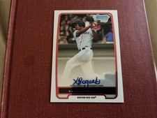 2012 Bowman Xander Bogaerts Chrome Auto Autograph 1st Prospect #BCP105 Red Sox