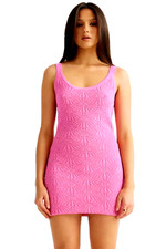 ZAFUL Women's Sleeveless Fitted Bodycon Mini Dress, Pink, M