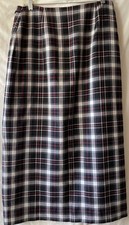 CHARTER CLUB Women's 12 Wool Blend Full Wrap Midi Pencil Skirt Tartan Plaid NWOT