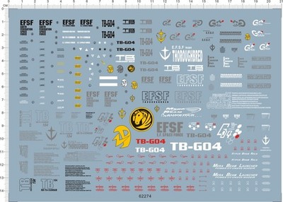 Detail Up 1/100 MG RX-78-4 GDM Model Kit Water Slide Decal