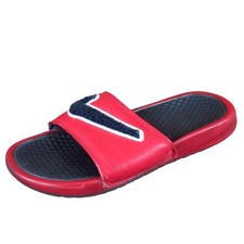 Nike Benassi JDI Chenille Men Sandal Slide Size 7 Casual Red Synthetic
