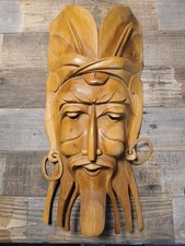 Rarit&auml;t Alte Suar Holz Monkeypod Asien Bali Totem Gesichtsmaske Massiv Asiatika