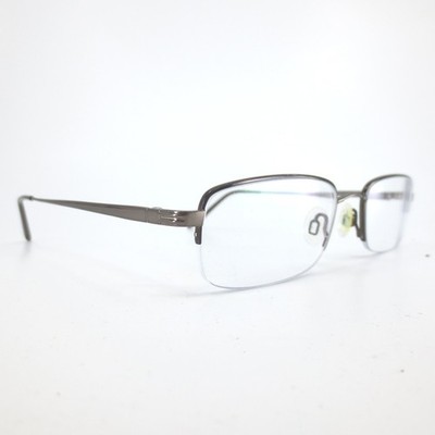 Flexon 672 by Marchon Eyeglasses Shiny Bark Brown Semi-Rimless 52-19-145