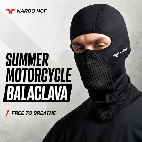 NAROO N0F Premium Lightweight Motorcycle Cooling Balaclava for Summer Riding