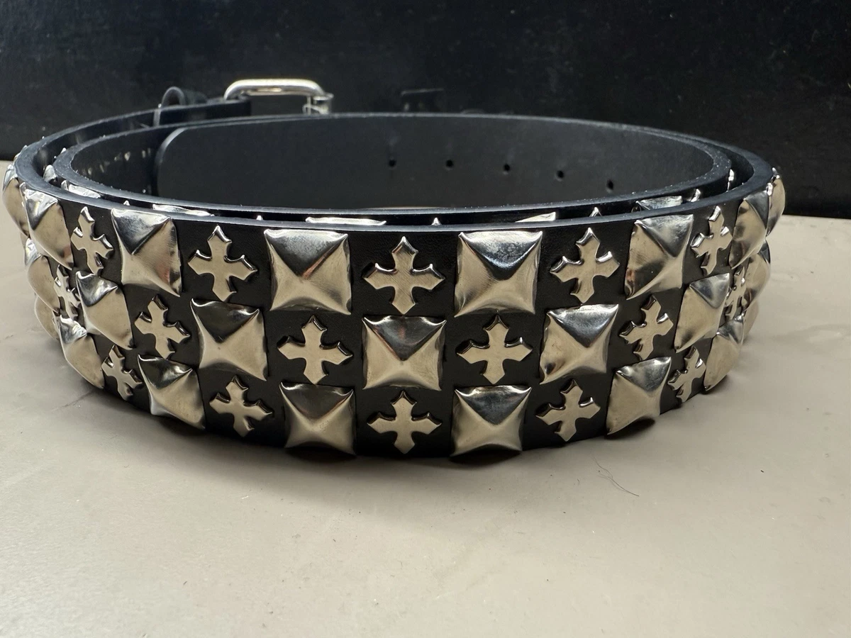 Hot Topic Belt Black Faux Leather Silver Skull Bullets Punk Rock Gothic Emo 32 Bullet Belt,gun Punk Belt,gothic Belt,heavy Metal Look  main image 3