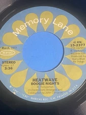 Heatwave – Boogie Nights / Always And Forever  45RPM  VINYL NM  1989