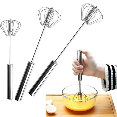 Halbautomatischer Schneebesen Hand Push Ei Schläger Edelstahl Mixer Mixer UK