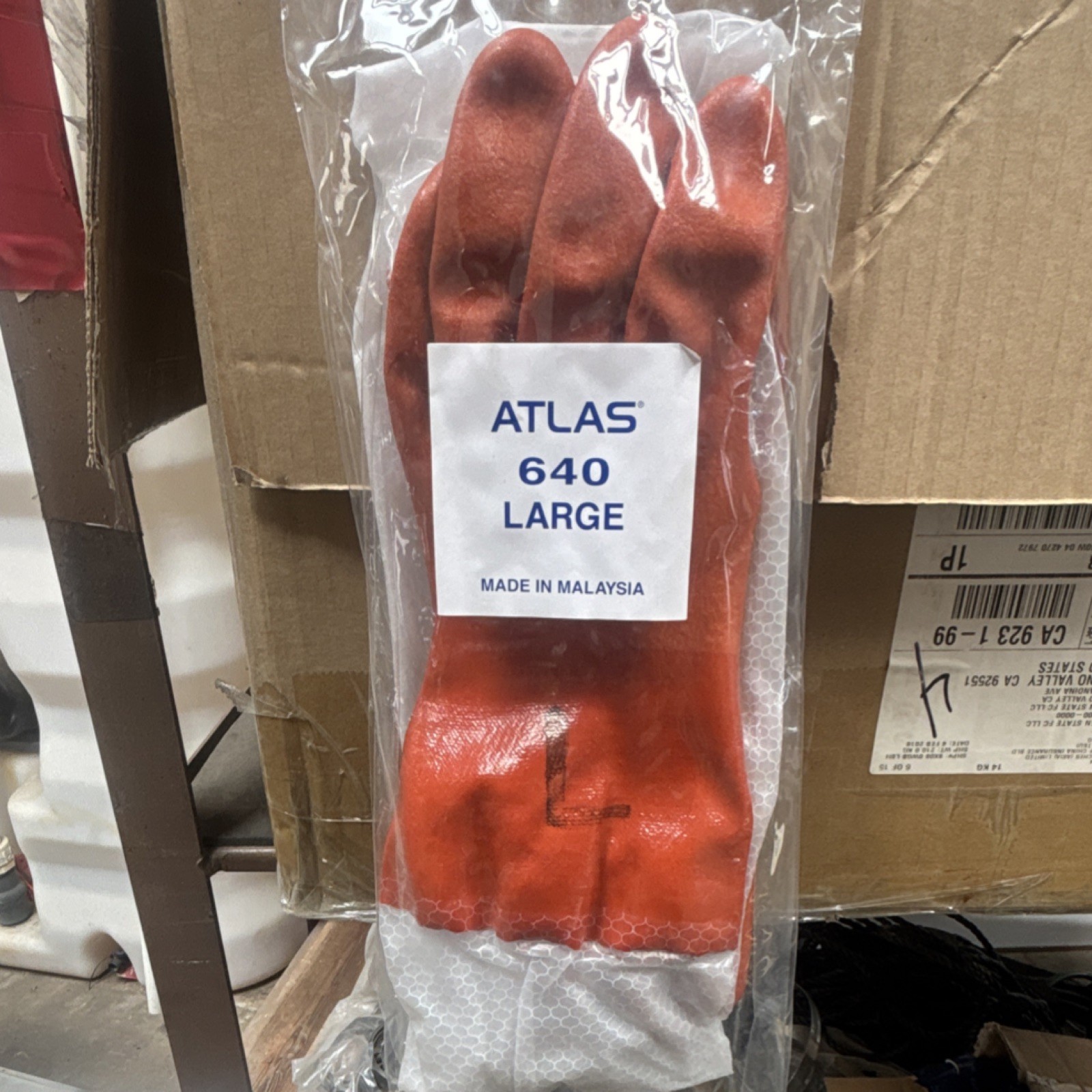 Atlas 640 Large Industrial Work Gloves Size L Heavy Duty Protective Safety Gear
