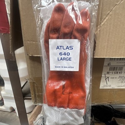 Atlas 640 Large Industrial Work Gloves Size L Heavy Duty Protective Safety Gear