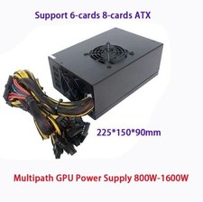 Support 6/8-Cards ATX Multipath 800W-1600W GPU Power Supply Brand New