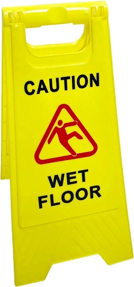 Foldable A Frame Wet Floor Cleaning In Progress Safety Sign