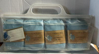 Vintage Package of 4 Yardley English Lavender Bar Soap NOS Plastic Bag Pkg