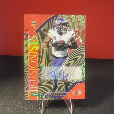2024 Panini Illusions - Illusionists Autographs Justin Jefferson #18 Red 6/25