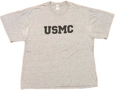 SOFFE USMC T Shirt Men XXL 2XL Gray Vintage Military Vintage USA MADE 80s Marine