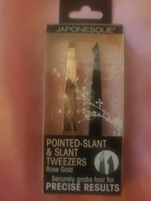 JAPONESQUE Pointed-Slant and Slant Tweezers, 2 Pack for Eyebrow Grooming, Fac