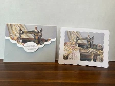 Sewing Machine Blank Note Cards