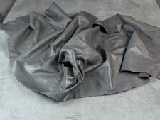 Black Full Grain Leather Hide Upholstery Automotive Craft 14.25 sq ft