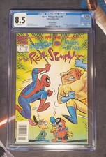 Ren and Stimpy Show #6 CGC Graded 8.5 Marvel Newsstand Spider-Man White Pages