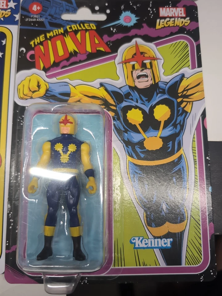 MARVEL LEGENDS RETRO 3.75 Lote de 4 Nova, Spiderman, Capitán América, Ironman. Foto 2 de 4