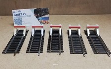 JOUEF HO. REF 475/2. 5 RAILS BUTOIRS ACIERS. 10,5CM BARRE ROUGE