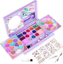 Kids Makeup Kit Washable Non Toxic Pretend Play Gifts Girls Age 3-10 Set Fun Toy