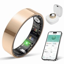 Smart Ring Health Tracker, Sleep Monitor, Gilded Gold, 9 