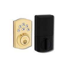 Kwikset Powerbolt Polished Brass Zinc Electronic Deadbolt 992400-001