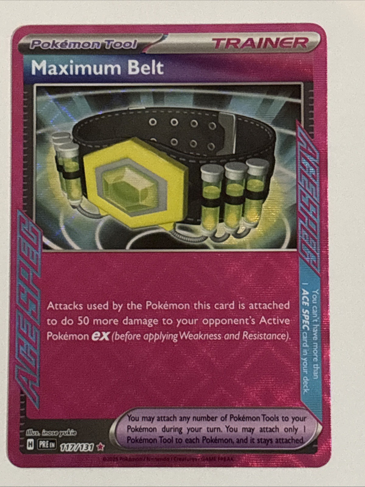 Maximum Belt Prismatic Evolutions Holo Pendant 117/131 Near Mint (NM+)
