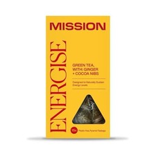Tea  Green tea Mission Energise Cocoa Nibs Ginger, 30 Tea Bags