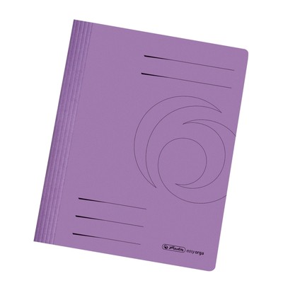 Herlitz A4 Manilla Folded Flat File - Violet (Pack of 10) Purple 10